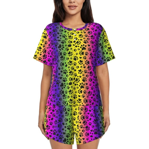 Xecao Animal Paw Rainbow print Swimsuit for women, Summer-ready, sporty style.Quick-dry fabric. Many sizes & colors.