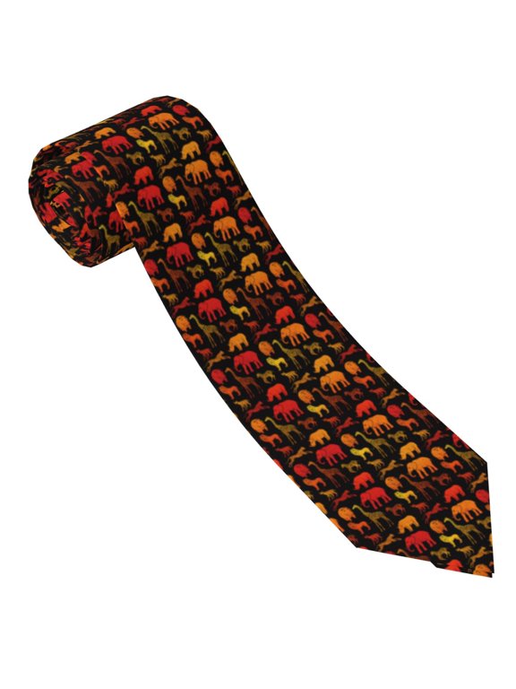 Animal Print Tie For Men Necktie Woven Jacquard Neck Ties,Classic Men's Tie