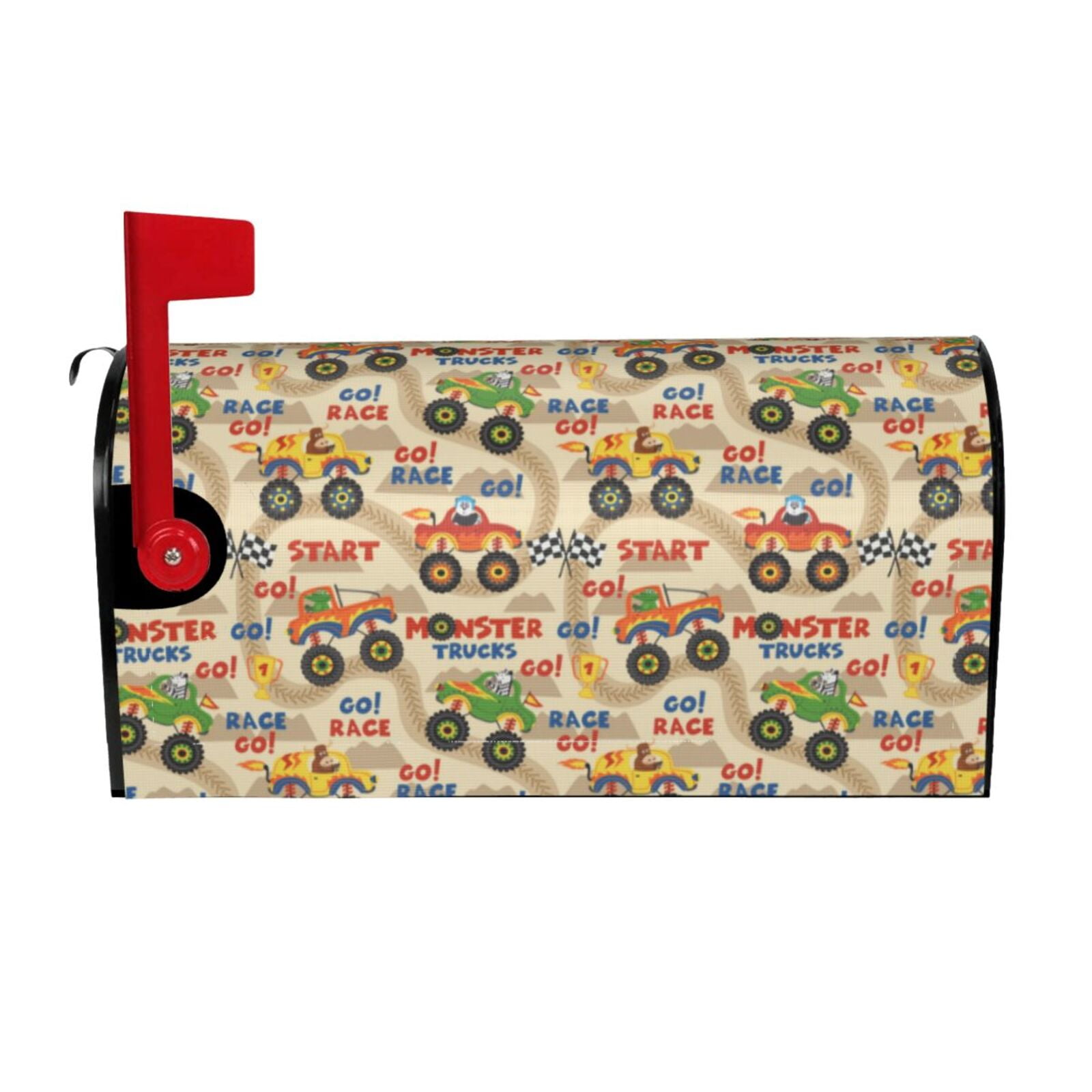 Xecao Animal Truck for Mailbox Cover with Magnetic Strips, Waterproof and Sunscreen, Adds a Decorative Touch to Your Garden Yard.