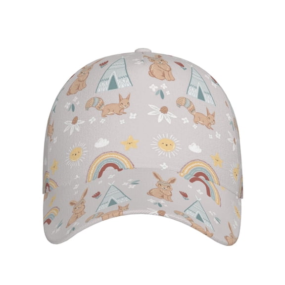 Xecao Animals In Tribe for Baseball Cap: Unisex, crafted from classic polyester twill fabric, featuring a soft unconstructed design