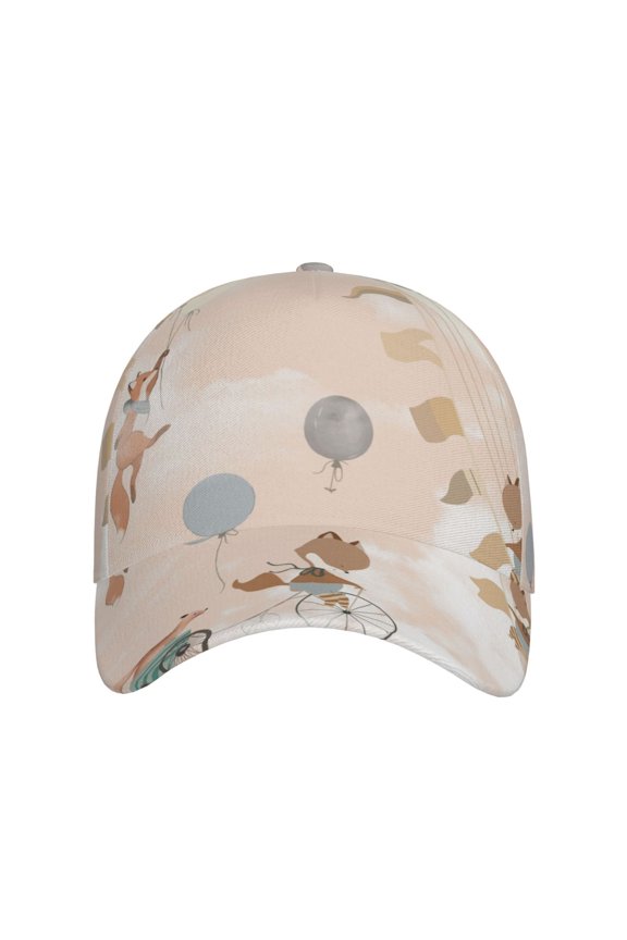 Animals Riding Across The Sky1 for Baseball Cap: Unisex, crafted from classic polyester twill fabric, featuring a soft unconstructed design
