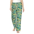 thumbnail image 1 of Xecao Animals with Leaf Women's Straight Lounge Pajama Pants: The Epitome of Relaxed Sleepwear, 1 of 9