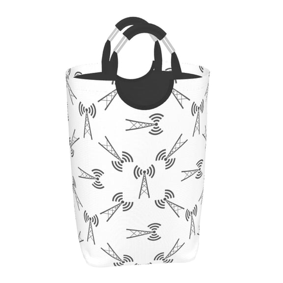 Xecao Antenna Icon for Laundry Basket,Collapsible Large Laundry Hamper,Wash Bag for Laundry Room, Rolling Laundry Basket with Handles