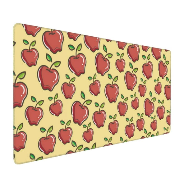 Xecao Apple Print Large Mouse Pad, 16x35.5in Mousepad, Professional Non-Slip Rubber Base Big Mouse Pad, Mouse Pad for Gaming & Office Full Desk Mouse Pad