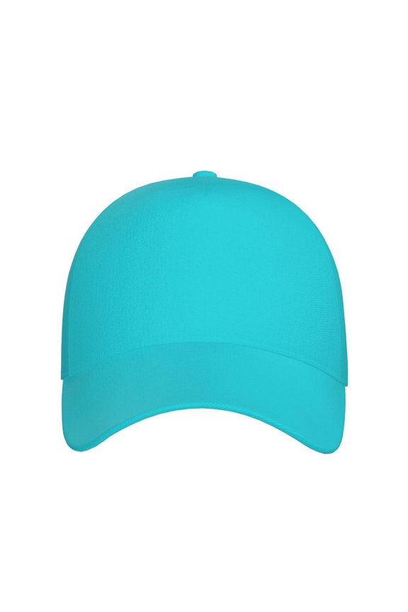 Aqua for Baseball Cap: Unisex, crafted from classic polyester twill fabric, featuring a soft unconstructed design