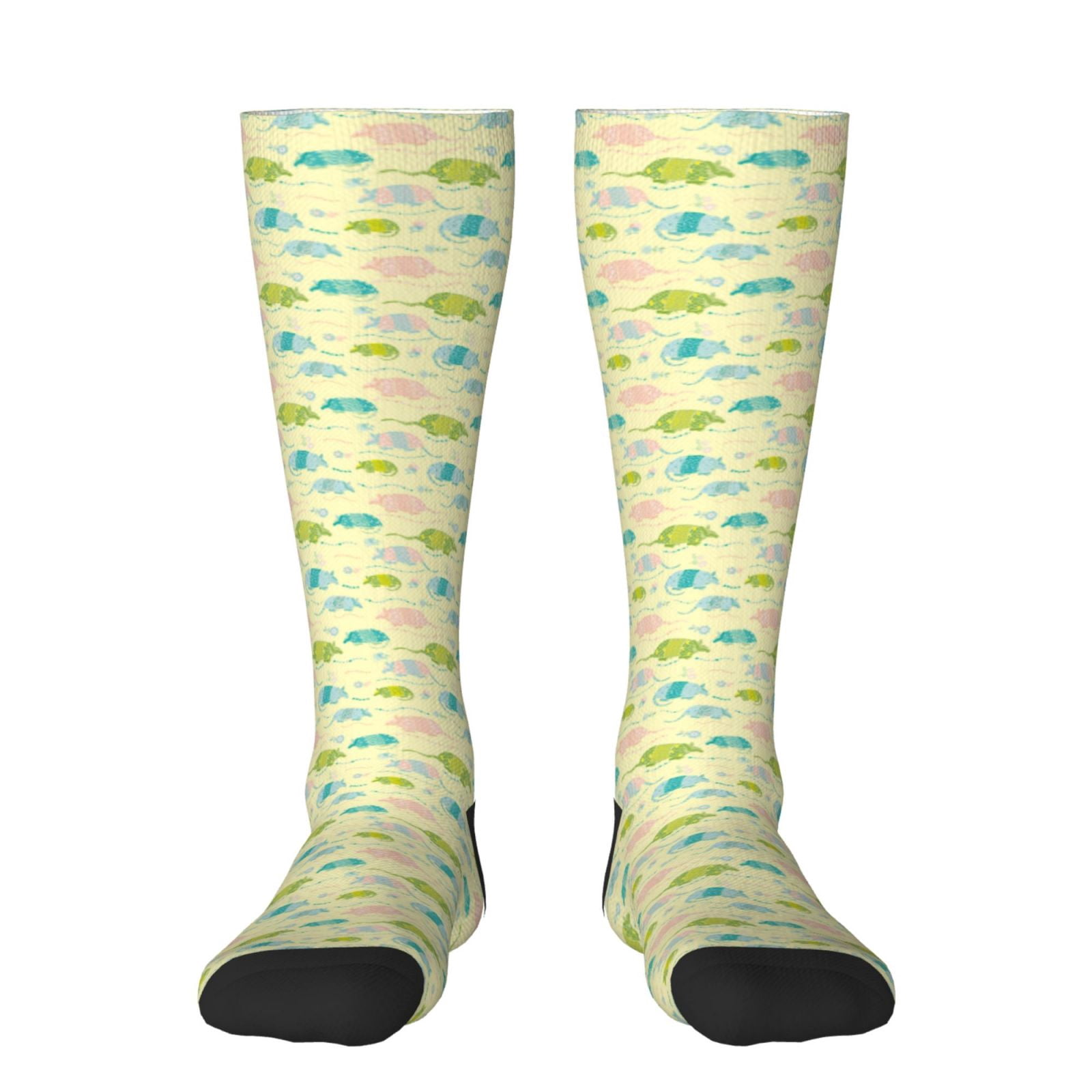 Xecao Armadillo Floral Print Compression Socks for Both Men And Women ...