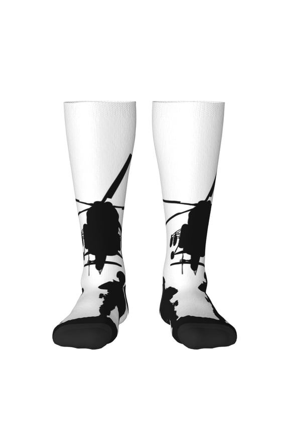Army Soldiers With Sniper Rifle On Duty Print Compression Socks for Both Men And Women for Running, Travel, Flight, Nurse