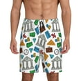 thumbnail image 1 of Xecao Art Of Livings Print Men's Sleepwear Shorts Pajama Bottom Lounge Short nightwear with Convenient Pockets for Relaxed Home Wear-Medium, 1 of 6