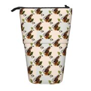 Xecao Art cute koala Print Telescopic Pencil Bag Pen Holder Pop Up Stationery Case Stand-up Retractable Transformer Bag Standing Organizer