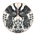 thumbnail image 1 of Xecao Artistic Black White Peacocks Pattern Christmas Tree Skirt Round Xmas Tree Mat Base Cover for Holiday Home Decorations-30", 1 of 6