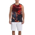 thumbnail image 1 of Xecao Artistic Dewdrop Rose print basketball shirt for both men and women, a unisex basketball jersey perfect for theme parties-Small, 1 of 6
