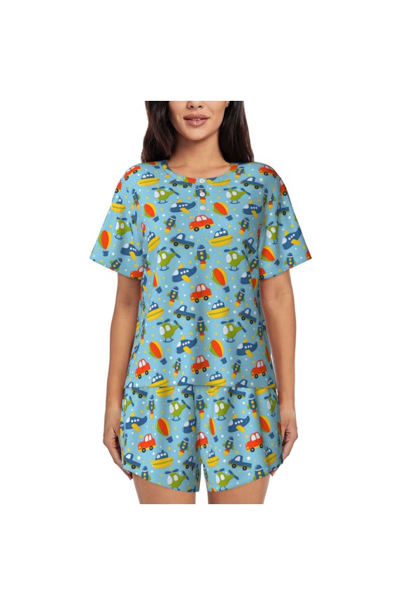 Artoon Transport print Swimsuit for women, Summer-ready, sporty style.Quick-dry fabric. Many sizes & colors.