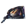 thumbnail image 1 of Xecao Astronaut Cat Print Men Women Adjustable Working Cap with Button Unisex Hats Sweatband, 1 of 7