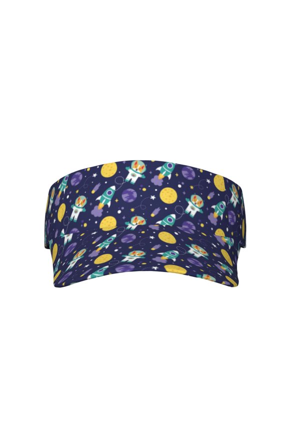 Astronaut Corgi for Adult Sun Cap offers versatile sun protection with adjustable Velcro for a secure fit.