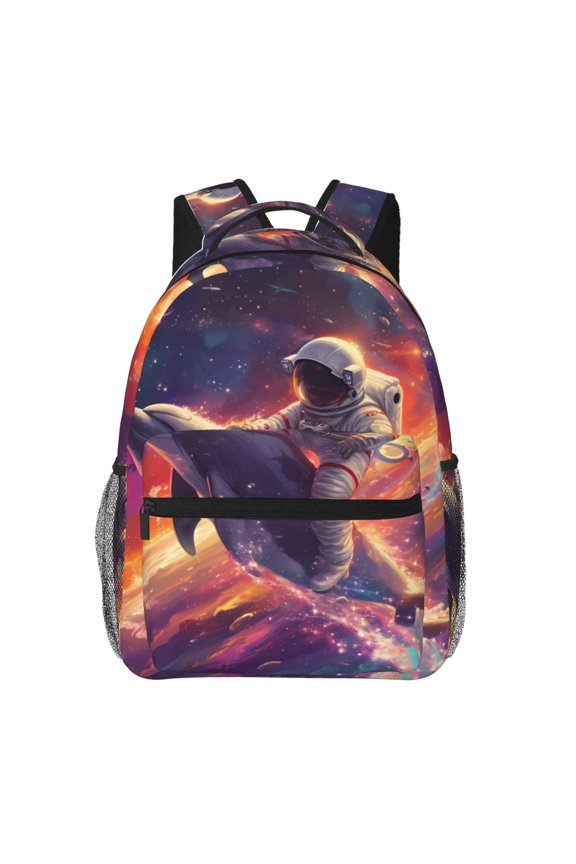 Astronaut Dolphin Backpack, a stylish and functional choice for both men and women, is the perfect basic bookbag for college, work, or travel