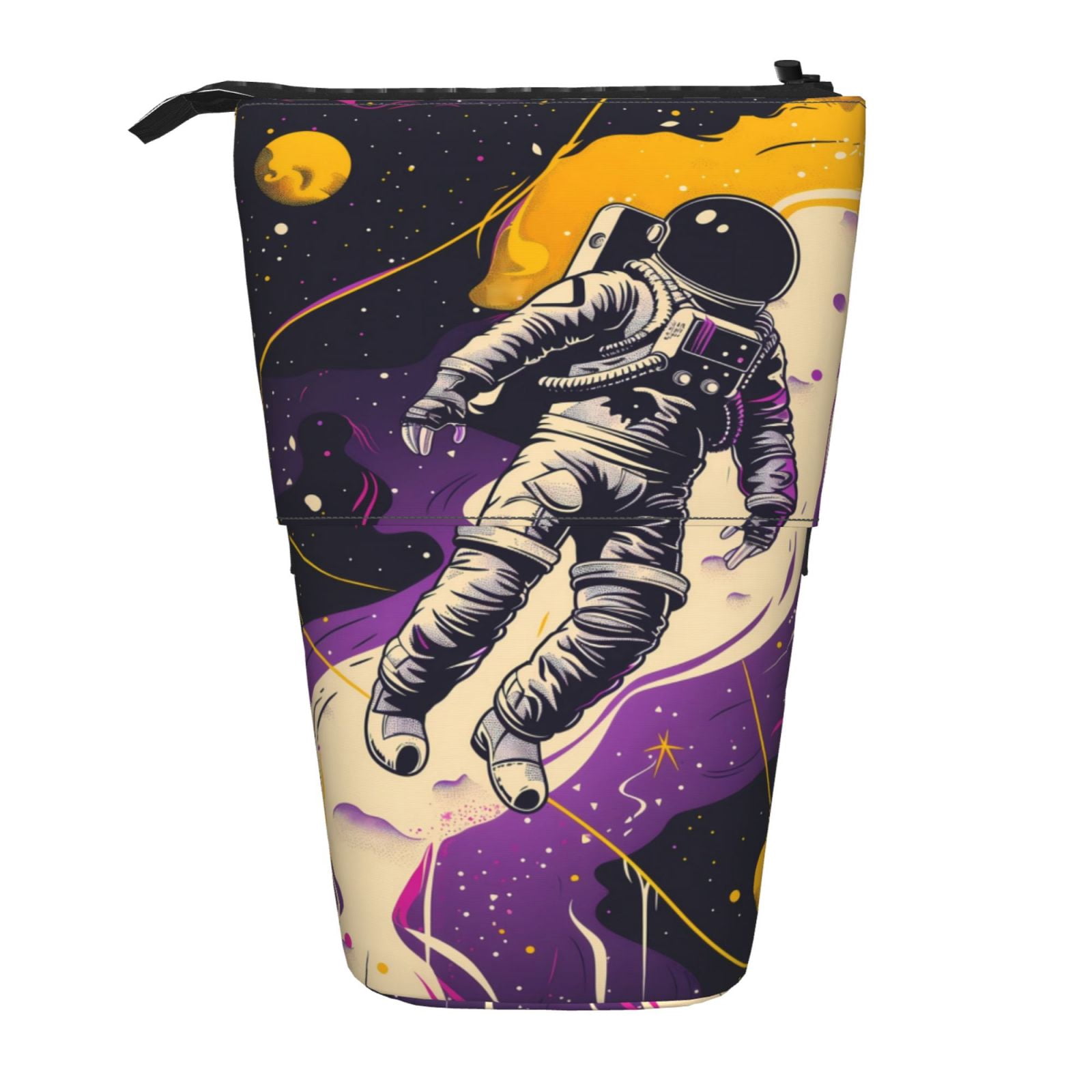 Xecao Astronaut Floating purple Space Print Telescopic Pencil Bag Pen ...