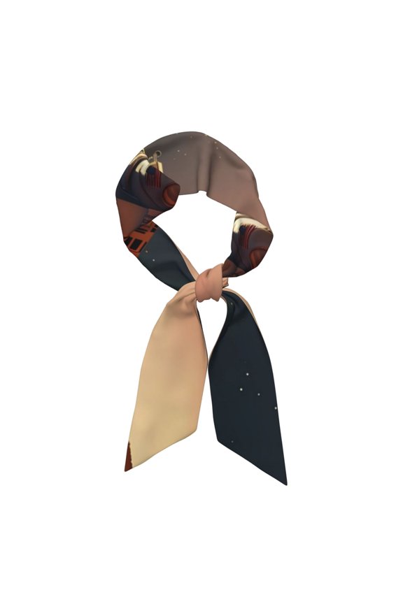 Astronaut On Mars A Pattern Large Satin Head Scarf - Satin Hair Scarves Silk Bandana Scarf Headscarf Silk Feeling Scarf for Women