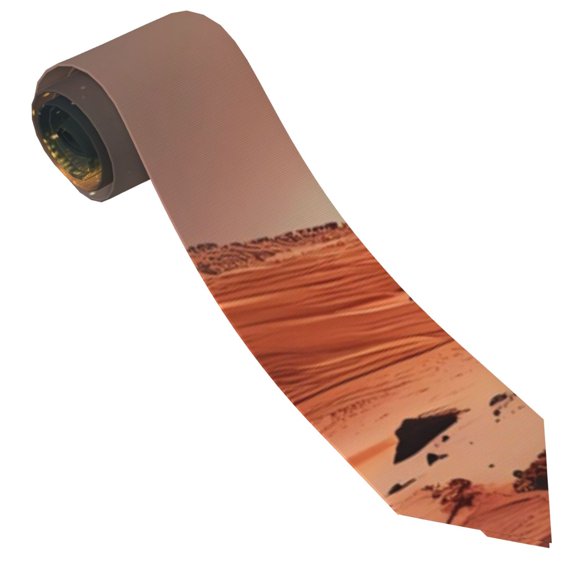 Xecao Astronaut On Mars A Print Tie For Men Necktie Woven Jacquard Neck Ties,Classic Men's Tie