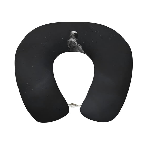 Xecao Astronaut Sitting On Mercury Planet Print Memory Foam Cervical Neck Pillow Versatile U-Shaped Pillows for Home,Office,Camping,Travelling,Soft Washable Cover