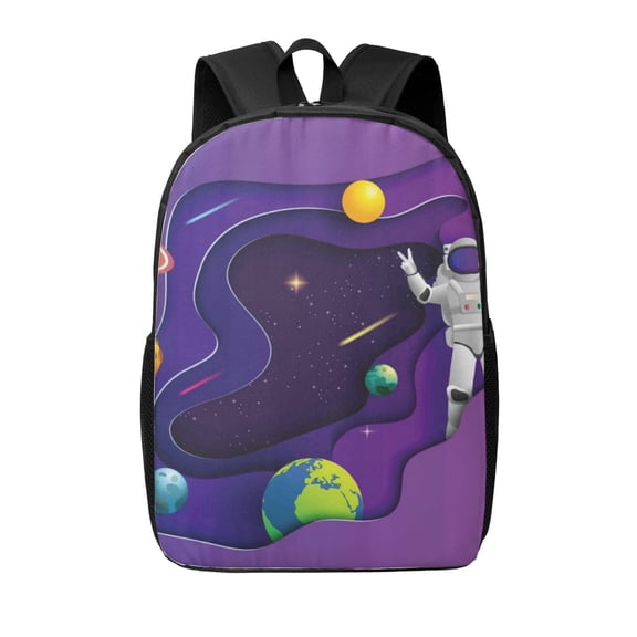 Xecao Astronaut print Travel Backpack, Large Computer Backpack for Men Women, College School Rucksack Book Bag