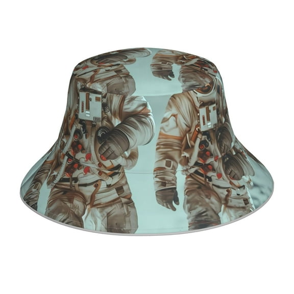 Xecao Astronauts On Lunar Mission Print Men and Women Night Reflective Hat Runner Cap Visor Bucket Hat Boonie Cap