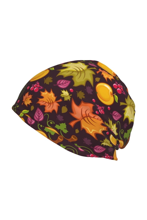 Autumn Harvest Pumpkin Joy Print Knit Hat,Winter Beanie for Men Women, Beanie Soft Warm Ski Stocking Cuffed Cap