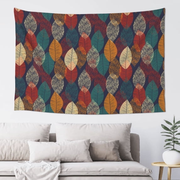 Xecao Autumn Leaves Print Tapestry, Wall Hanging Room Funny Decor, Backdrop Room Decor for Bedroom Living Room dormitory