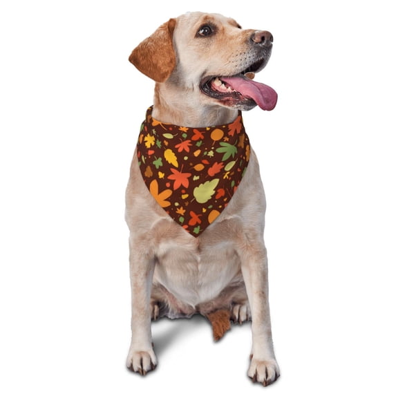 Xecao Autumn Leaves for Pet Bandana - A Stylish Triangle Accessory for Small to Large Dogs, Puppies, and Cats