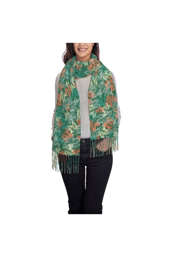 Autumn Maple Leaves 1 Pattern Womens Winter Scarf Fall Scarf Oversized Large Scarf for Women Warm Shawl Wrap