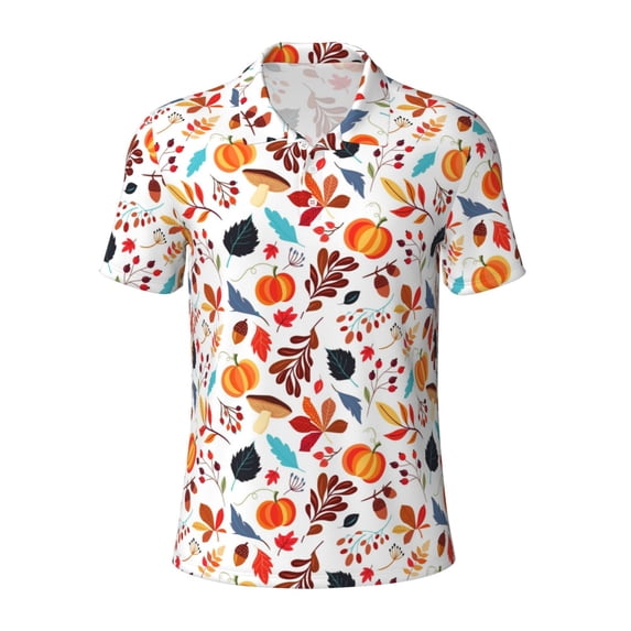 Traditional Fall Pumpkin Bubble w Short Sleeve 9m main image 1