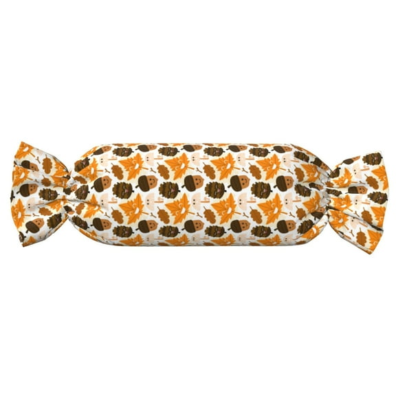 Xecao Autumn Woodland Characters Print+Candy-Inspired Plush Pillow for Men Women Suitable for Beds, Sofas, Game Rooms Drawstring Closure