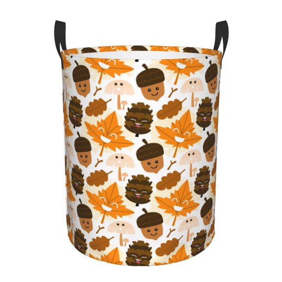Xecao Autumn Woodland Characters Print Laundry Basket,Laundry Hamper Designed for Storage Dirty Clothes Hamper,Collapsible Laundry Baskets-