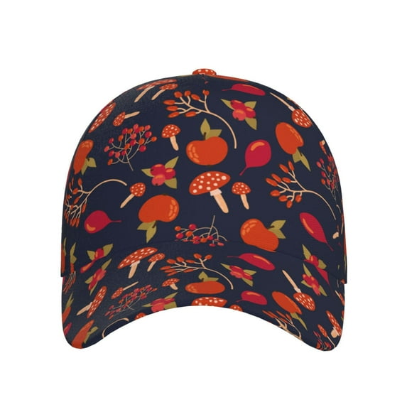 Xecao Autumnal Forest for Baseball Cap: Unisex, crafted from classic polyester twill fabric, featuring a soft unconstructed design
