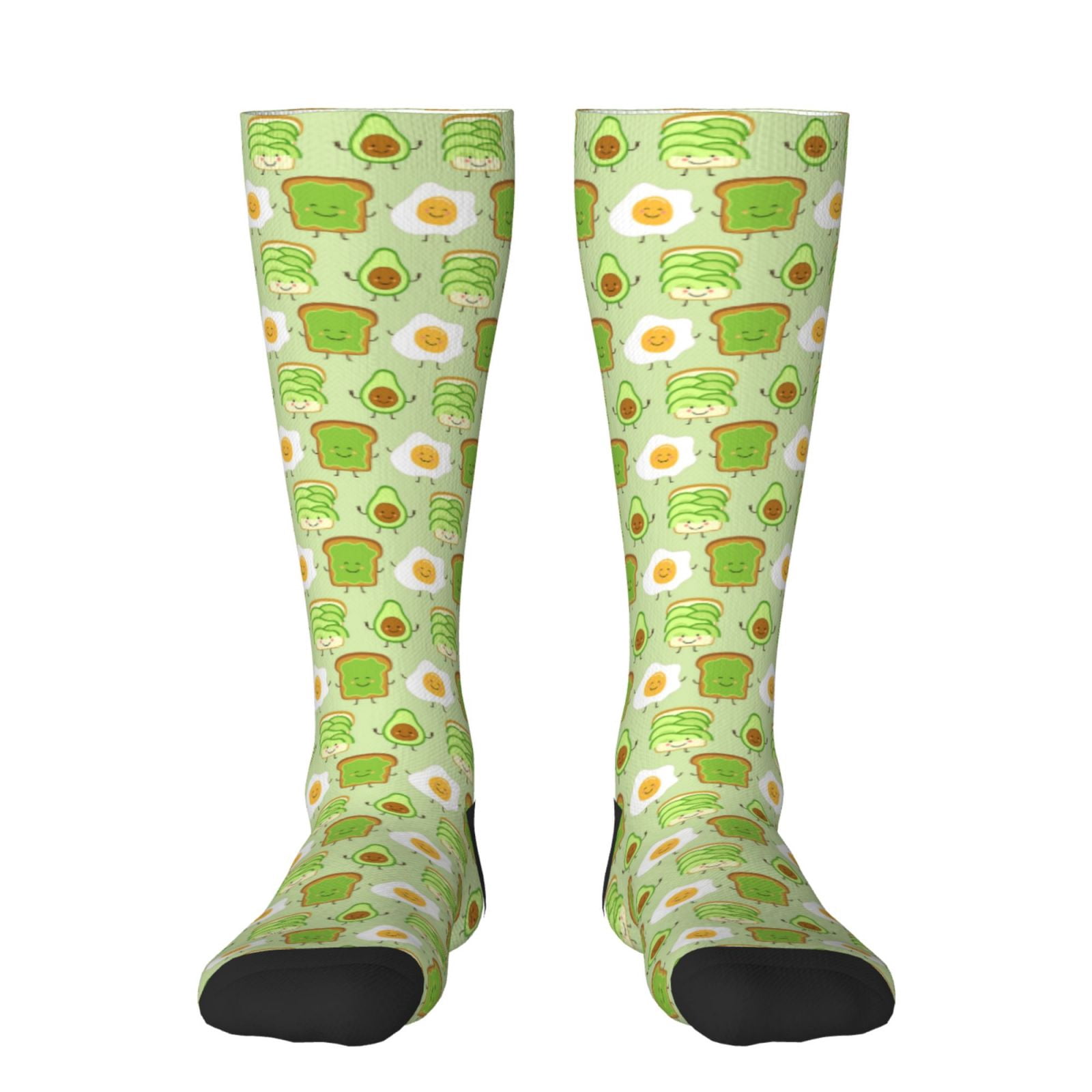 Xecao Avocado And Toast Print Compression Socks for Both Men And Women ...