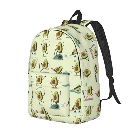 Xecao Avocado for Exercise Canvas College Laptop Backpack, a durable rucksack designed for both men and women, ideal for travel, school, and daily use-Medium