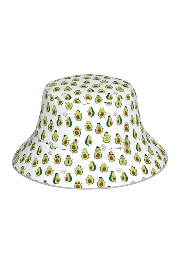 Avocado Friends Print Men and Women Night Reflective Hat Runner Cap Visor Bucket Hat Boonie Cap