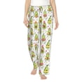 thumbnail image 1 of Xecao Avocado Playing Music Women's Straight Lounge Pajama Pants: The Epitome of Relaxed Sleepwear, 1 of 9