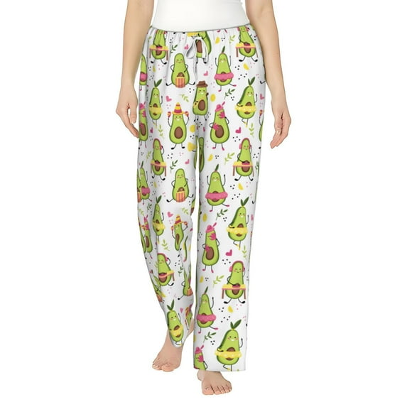 Xecao Avocado Playing Music Women's Straight Lounge Pajama Pants: The Epitome of Relaxed Sleepwear