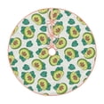 thumbnail image 1 of Xecao Avocado Sleeping Pattern Christmas Tree Skirt Round Xmas Tree Mat Base Cover for Holiday Home Decorations-36", 1 of 6