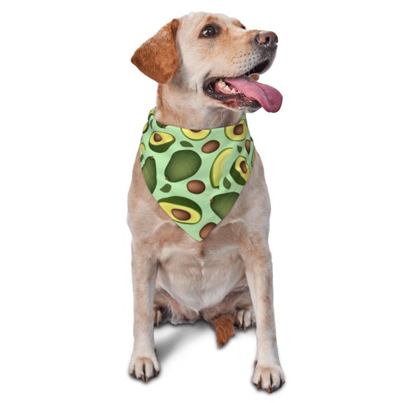Xecao Avocado With Seeds for Pet Bandana - A Stylish Triangle Accessory for Small to Large Dogs, Puppies, and Cats