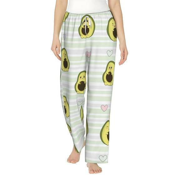 Xecao Avocado of a Hear Women's Straight Lounge Pajama Pants: The Epitome of Relaxed Sleepwear