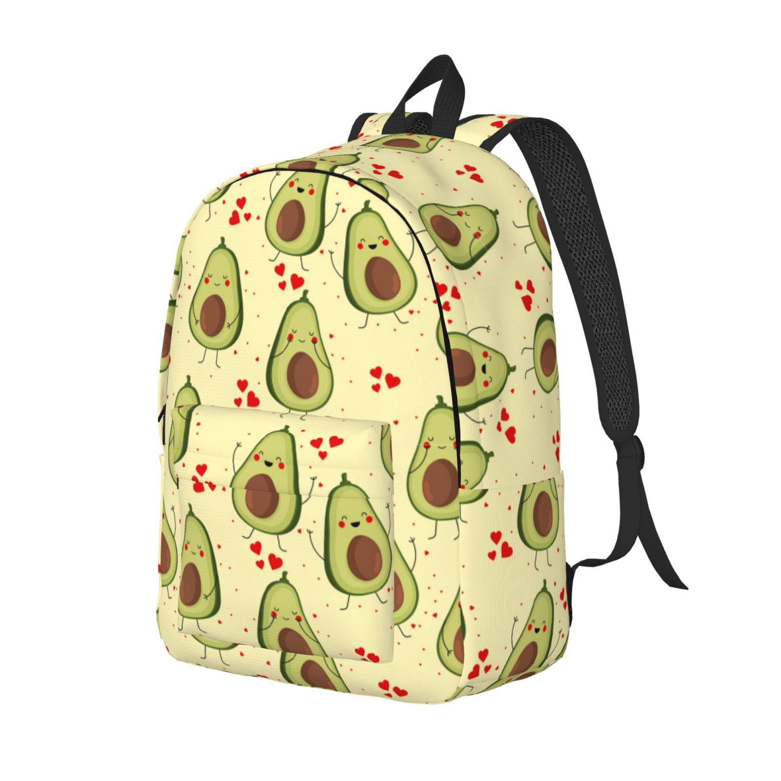 Xecao Avocados And Hearts for Canvas College Laptop Backpack, a Durable ...