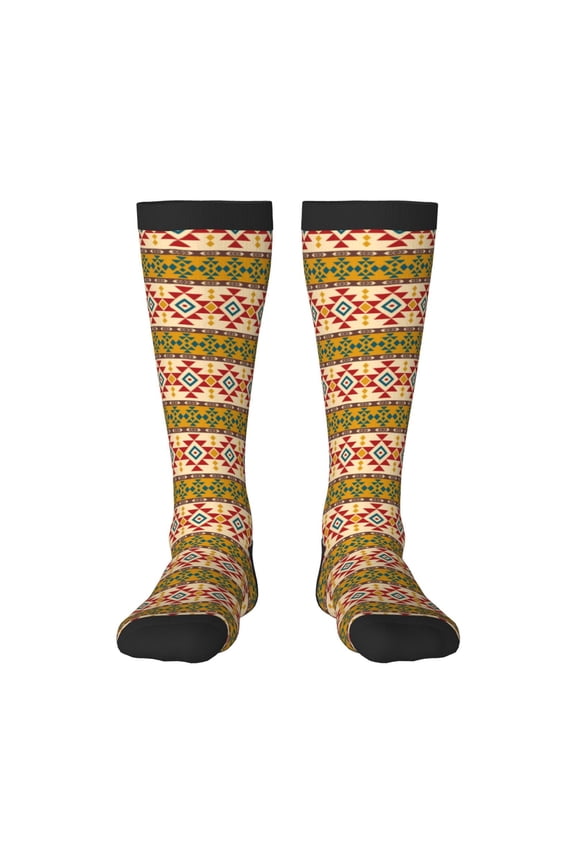 Aztec Print Compression Socks for Both Men And Women for Running, Travel, Flight, Nurse