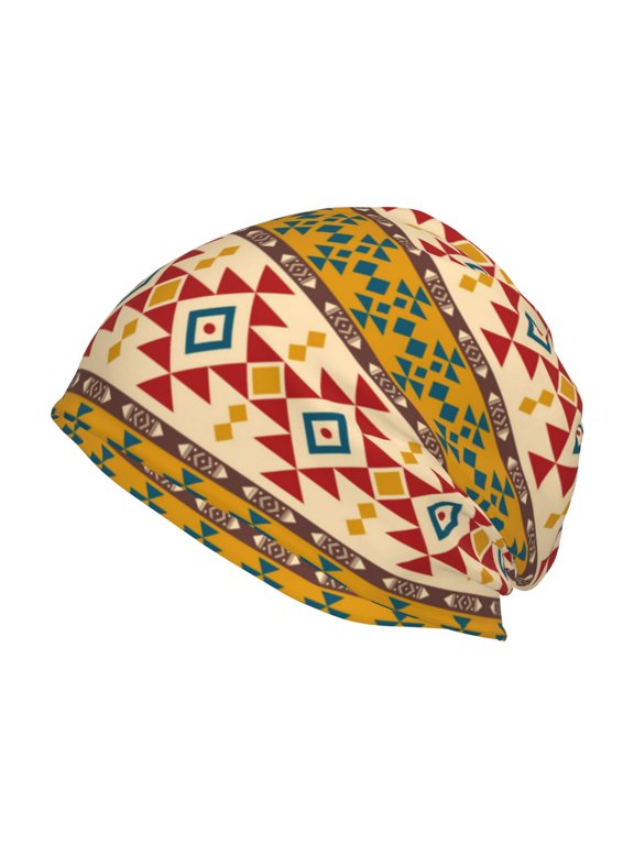 Aztec Print Knit Hat,Winter Beanie for Men Women, Beanie Soft Warm Ski Stocking Cuffed Cap