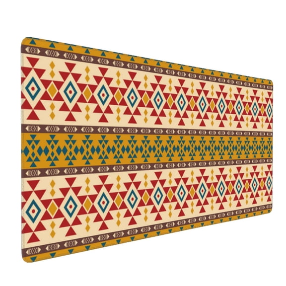 Xecao Aztec Print Large Mouse Pad, 16x35.5in Mousepad, Professional Non-Slip Rubber Base Big Mouse Pad, Mouse Pad for Gaming & Office Full Desk Mouse Pad