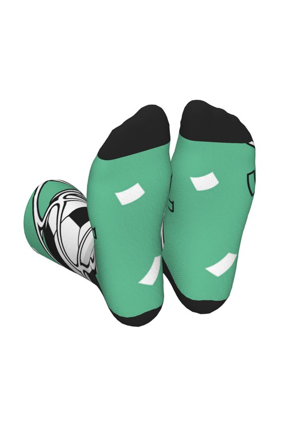 BALL INSIDE THE NET GOAL Print Crew Socks for Men and Women, Men's Soft Moisture-wicking Sock