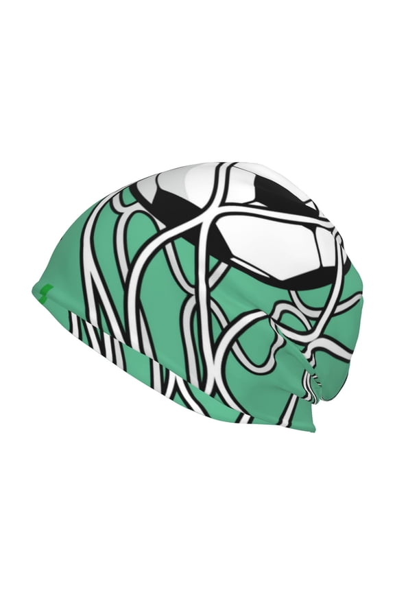BALL INSIDE THE NET GOAL Print Knit Hat,Winter Beanie for Men Women, Beanie Soft Warm Ski Stocking Cuffed Cap