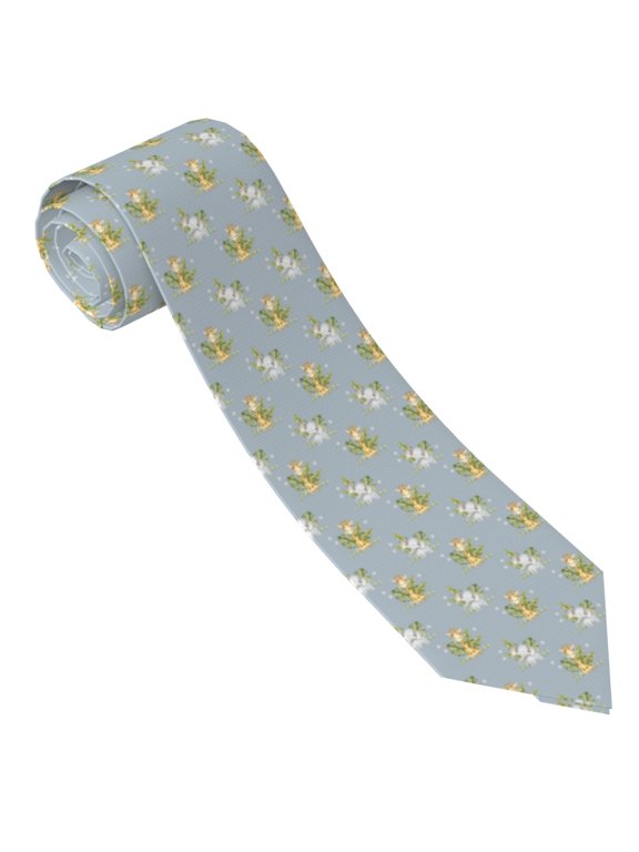 Baby Elephant Giraffe Print Tie For Men Necktie Woven Jacquard Neck Ties,Classic Men's Tie