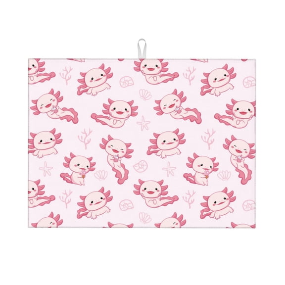 Xecao Baby Salamander Patten Drying Mat,Dish Drying Mats for Kitchen Counter,Super Absorbent Dish Drying Pads 1824 Inch