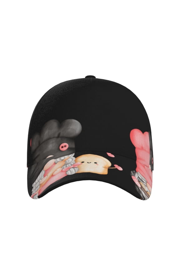 Baker Gnome for Baseball Cap: Unisex, crafted from classic polyester twill fabric, featuring a soft unconstructed design